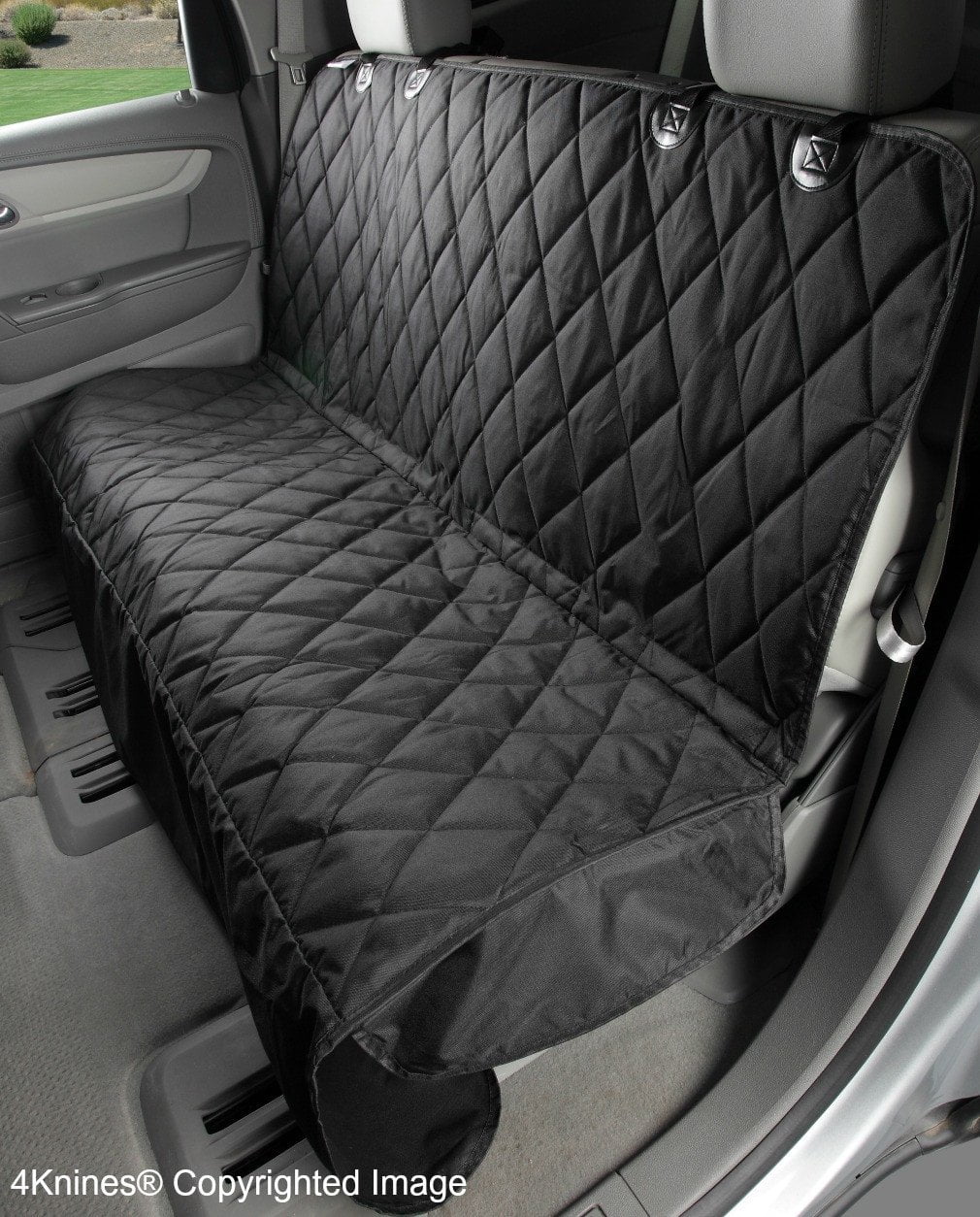 4Knines Split Rear Seat Cover with Hammock, Black, Regular