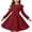 Style1-Wine girls dresses, variant on Maqroz Teen Girls Dress Double Ruffle Long Sleeve Smocked Dresses Crew Neck Spring Summer formal Flowy Swing Casual Party Dresses High Low Boho Swing Dresses with Pockets 5-15 Years