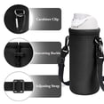 thumbnail image 4 of Linkidea Water Bottle Carrier with Strap Compatible with Kids FreeSip 16oz, Owala FreeSip Tritan 25oz, Neoprene Waterbottle Sling Bag Holder, Shoulder Strap, Black, 4 of 6