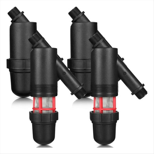 2 Filtros en y para Riego por en Línea con , Conexiones de Rosca Macho de 3/4 Pulgada X 3/4 Pulgada, para Hidroponía.