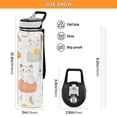 thumbnail image 3 of 32oz Transparent Sports Water Bottle with Straw for Kids Adults Outdoor School Gym Fitness Cats and Fish Pattern, 3 of 7