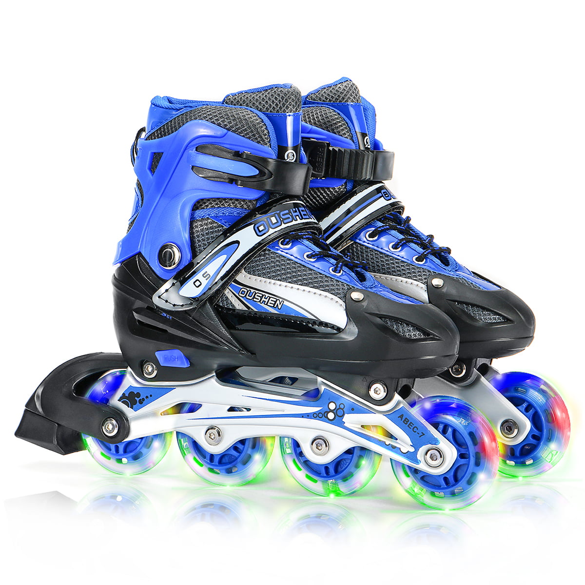 Inline Skates Adjustable Flashing Roller Blades Skates for Boys/Girls Christmas+ 
