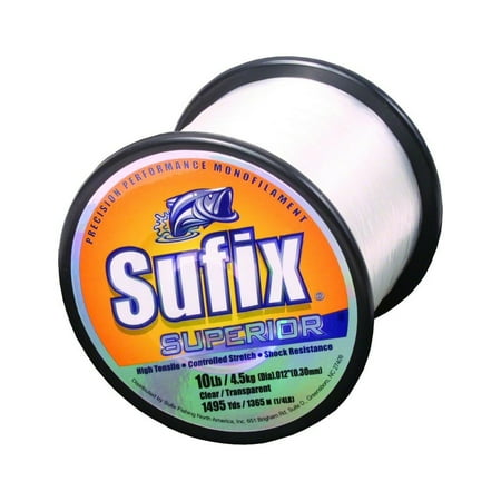 UPC: 0024777081109 | Sufix 635-110 Superior Monofilament Line 10 lb 1495 Yards Clear 1/4 lb