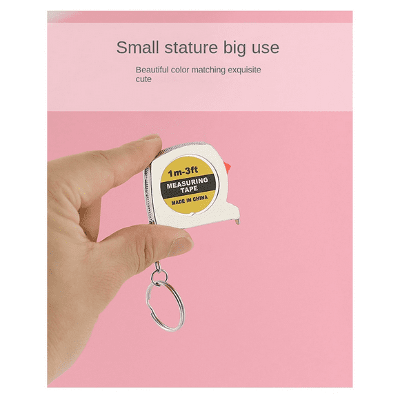 Electroplated Tape Measure Mini Steel Tape Measure Mini Gift Tape Measure Metric and English Dual System Brake Recovery