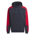 thumbnail image 3 of Sudadera con capucha adidas Essentials de forro polar con 3 rayas en bloques de color para hombre, 3 of 5