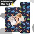 thumbnail image 4 of Colorful Cartoon Dinosaurs Plants Pattern Teens Toddler Nap Mat with Pillow, Sleeping Mat Bag for Preschool Daycare 60"x20", 4 of 6