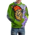 thumbnail image 5 of Monarch Butterfly on Purple Flowers-1 3d Sweatshirts Hoodie Fashion Casual Personality Men's Women Street Hoodie Pullovers Long Sleeve Comfortable Top, 5 of 6