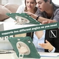 thumbnail image 4 of Dteck Case for iPad Pro 13 inch M4 2024,Heavy Duty Armor Shockproof Kids Case with Rotating Stand & Hand/Shoulder Strap for iPad Pro 13-in. (M4),Emeraldgreen, 4 of 7