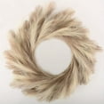 thumbnail image 3 of TVYTYAT 18" Dried Pampas Grass Wreath - Natural Boho Home Decor, Rustic Wall Hanging for Farmhouse Wedding Decorations, 3 of 8