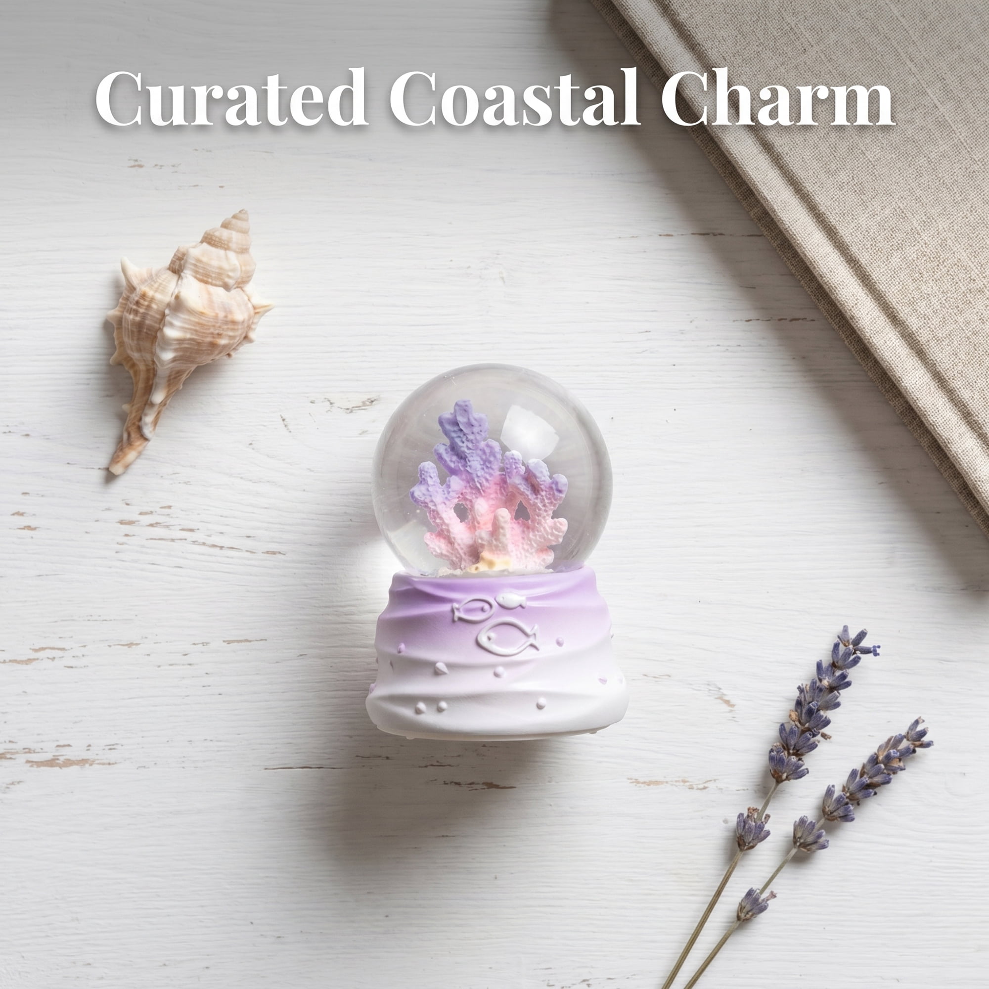 Unique Bargains Cute Cartoon Light Up Crystal Ball Mini Resin Figurine Snow Globe Purple