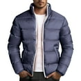 thumbnail image 3 of Mens Winter Coats Men Lightweight Winter Warm Plus Size Coat Slim Fit Thick Coat Casual Jacket Outerwear, 3 of 6