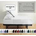 thumbnail image 4 of Split Head King Sheets Sets for Adjustable Bed - 800-Thread Count 100% Egyptian Cotton - 4-PC Set - 10" Deep Pockets - FlexTop King 39" Split, Light Grey Solid, 4 of 7