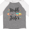 thumbnail image 4 of Inktastic Middle Sister- dots and arrow Girls Long Sleeve Baby Bodysuit, 4 of 5