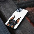 thumbnail image 4 of FINCIBO Soft Rubber Protector Cover Case for Apple iPhone 14 6.1" 2022, Animal Black Rust Doberman Pinscher Dog, 4 of 5