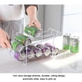 thumbnail image 4 of Almacenamiento de latas apilables para un uso eficiente del espacio Organizador revolucionario de bebidas para refrigerador de 2 niveles, 4 of 8