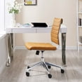thumbnail image 2 of Modway Jive Chaise de Conférence Pivotante Sans Accoudoirs à Dossier Mi-Haut, Beige, 2 of 10