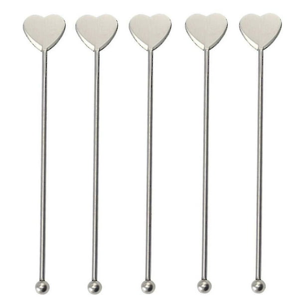 10 Pcs Stainless Steel Sticks Coffee Stick Wine Stirrers Cocktail