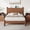 Full&Brown, variant on Solid Wood Bed Frame Queen Size Mid Century Platform Beds with Headboard and Charging Station for Bedroom, No Box Spring Needed, Rustic Brown