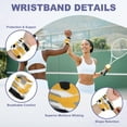 thumbnail image 4 of Sweat Band Set Sports Terry Cloth Headband Wristband Set 8"x2" Moisture Wicking Sweat Absorbing Head Band Yellow, 4 of 7