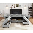 thumbnail image 6 of LLappuil Modular Sectional Sofa, 7 Seat Modular Sectional Sofa with 3 Storage Ottoman, 25.6 Deep Seat Chenille Sofa Gray, 6 of 8