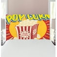 thumbnail image 1 of Retro Headboard, Vintage Grunge Pop Corn Commercial Print Old Fashioned Cinema Movie Film Snack, Upholstered Decorative Metal Bed Headboard with Memory Foam, Twin Size, Multicolor, by Ambesonne, 1 of 4