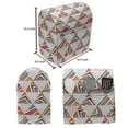 thumbnail image 4 of Tribal Stand Mixer Cover, Vibrant Triangle Watercolor Timeless Hand Drawn Doodle Pattern, Kitchen Appliance Organizer Bag Cover with Pockets, 5 Quarts, Orange Jade Green Pink, by Ambesonne, 4 of 4