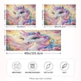 thumbnail image 4 of Haosy Satin Pillowcase for Hair and Skin Standard Cooling Silk Pillow Case with Envelope Closure Colorful Cute Unicorn and Flower 20"x40", 4 of 9