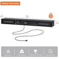 thumbnail image 3 of FITUEYES Modern Floating TV Stand with Power Outlet, 70 inch Wall Mounted Shelf Under TV with 2 Rattan Doors for Living Room, Bedroom,Black, 3 of 7