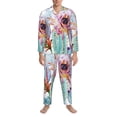 thumbnail image 3 of Sikiie Cactus Mens Pajama Set, Soft Warm Long Sleeve Sleepwear, Cozy Button-Down Pjs for Men-Small, 3 of 7