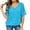 Sky Blue, variant on Tanghaowl Womens T Shirts, Class Women's T-Shirts V-Neck Summer Casual Loose Solid Color Bat Wing Shirt Soft Ribbed Short Sleeve Basic Hot Pink XXXXXL