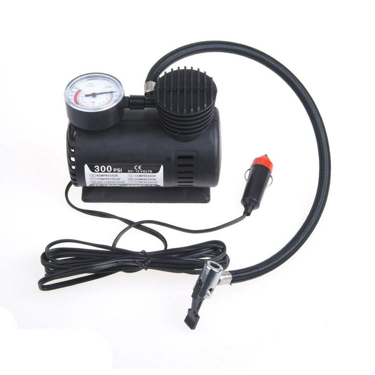 Portable 12V 300psi Mini Air Compressor Pump Tire Tyre Inflator 15LPM  Quickly Inflate Car Tyre Inflator Auto Pump Set