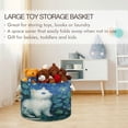 thumbnail image 5 of Round Toy Storage Basket Foldable Storage Basket for Home Decor Laundry Basket20" x 14" Blue Eyes Cat, 5 of 6