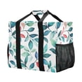 thumbnail image 2 of Large Hand-Held Storage Bag Kitchen Reusable Grocery Bags， Travel Tote Bags， Waterproof Tote，Laundry Bag，Beach Bag， Pool Bag Beautiful Leaves Seamless, 2 of 8