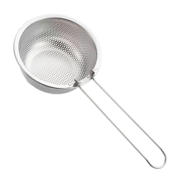 Colador de espaguetis, colador de fideos, cesta para freír de acero inoxidable versátil, olla caliente redondo