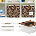 thumbnail image 4 of Yayeee Foldable Storage Basket for Shelves with Handles Set of 2 Waterproof Cloth Bins, Leopard Pattern, 4 of 7