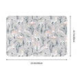 thumbnail image 3 of Salouo white Moose winter tree Pattern Outdoor Indoor Sturdy Doormats 16’’×24’’, Anti Fatigue Soft Flannel Thick Door Mat,Non-Slip Rectangle Rug Cushion, 3 of 7