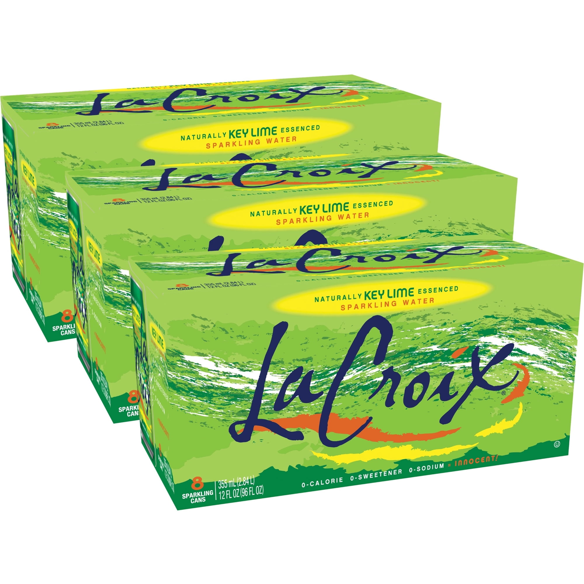 (3 pack) LaCroix KeyLime Sparkling Water - 8pk/12 fl oz Cans, 8 / Pack (Quantity)