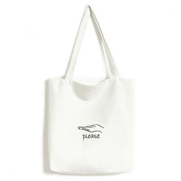 Black Hulity Personalized Gesture Tote Canvas Bag Shopping Satchel Casual Handbag