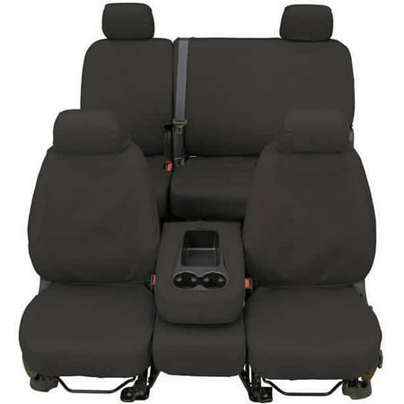 SeatSaver Seat Protector: 2002 Fits NISSAN FRONTIER CREWCAB REAR BENCH W/ON ADJ HEADREST (Waterproof Polyester, Grey)