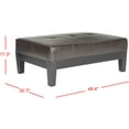 thumbnail image 6 of SAFAVIEH Jordan Cocktail Ottoman Brown, 6 of 7