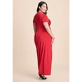thumbnail image 6 of ELOQUII Women's Plus Size Slinky Dress W Buttons, 6 of 6