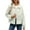 Beige, variant on Lapel Solid Color Short Jacket for Women White Spring Summer Daily Wear Trendy Style Lightweight Jacket