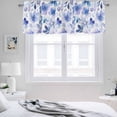 thumbnail image 3 of 2 Pack Blue Purple Valance for Window Pansy Flowers Abstract Watercolor Ombre Petals Kitchen Valance Rod Pocket Short Curtain Topper Decorative Window Treatment for Living Room Bedroom 42"x12", 3 of 8