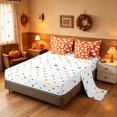 thumbnail image 4 of Homewish Cute Ghost Twin Bedding, Halloween Spooky Animal Bedding Comforter Set, Orange White, Polka Dots Reversible 7 Pieces, 4 of 6