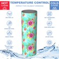 thumbnail image 5 of Pioneer Flower Floral Print Pattern 20oz Skinny Tumbler with Straw & Lid, Double Wall Vacuum Insulated Cup, Leak-Proof, Cup Holder Friendly, Hot 6H Cold 12H, 5 of 6