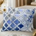 thumbnail image 2 of Throw Pillow Covers 12x20 Inch Inch Set of 2 Blue Morocco Decorative Pillow Covers Abstract Graffiti Art Cushion Cover Pillowcase for Sofa Couch Bed Home Decor, 2 of 9