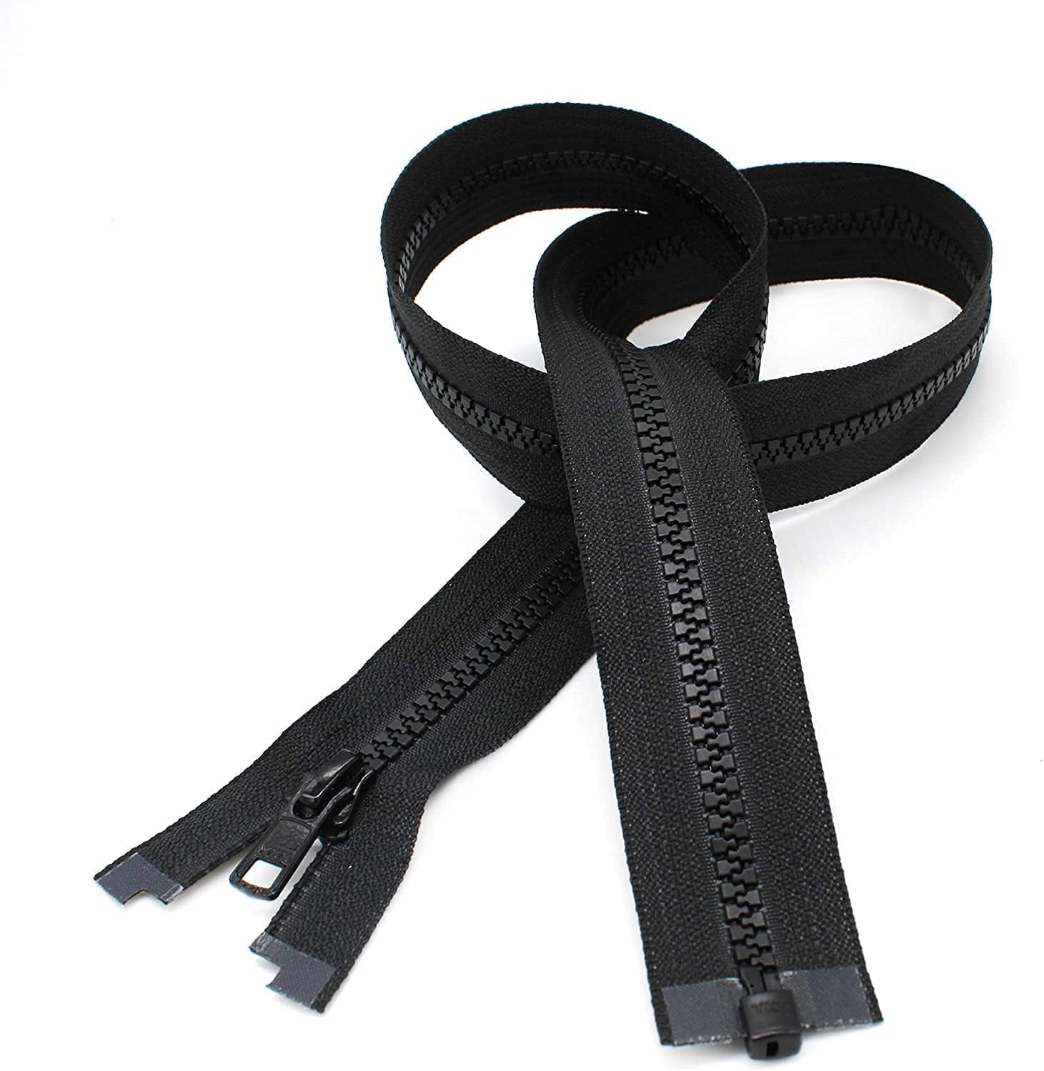 #5 Molded Black Vislon YKK Separating Zippers - Automatic Lock Slider ...