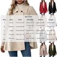 thumbnail image 4 of TGSLY Women's Wool Blend Swing Coat Soft Casual Collared Long Sleeve Jacket Loose Casual Solid Color Fall Winter Outerwear L, 4 of 10