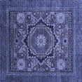 thumbnail image 1 of Ahgly Company Indoor Square Abstract Blue Modern Area Rugs, 8' Square, 1 of 4