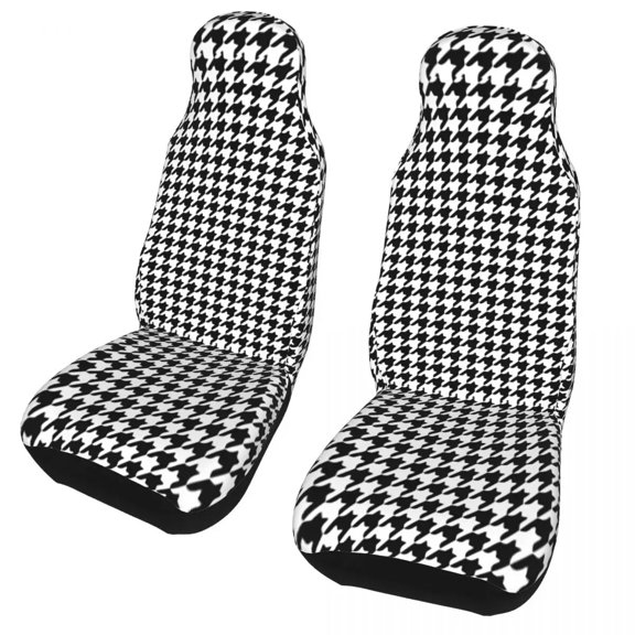 Houndstooth Black And White Pattern Universal Car Seat Cover Four Seasons AUTOYOUTH Auto Seat Cover Polyester Car Accessories